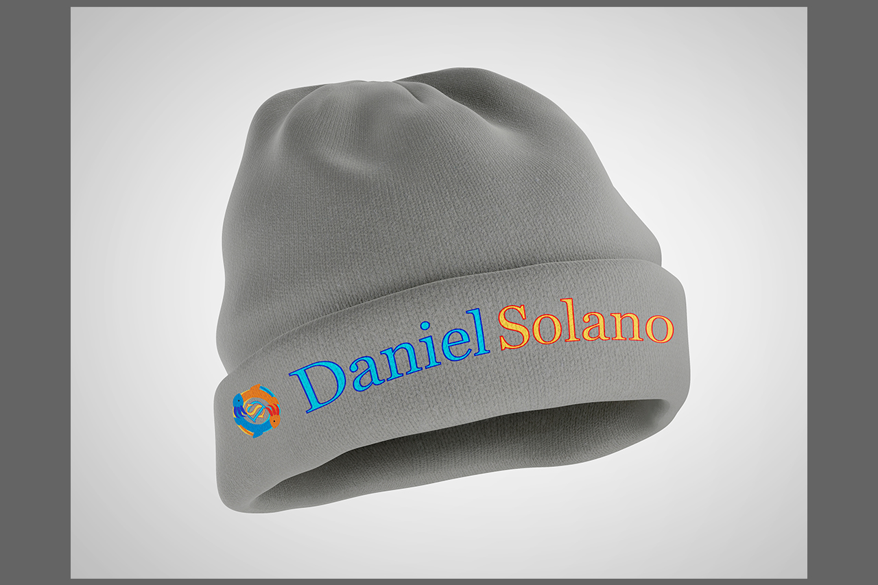 Mockup en Gorro de lana Gris